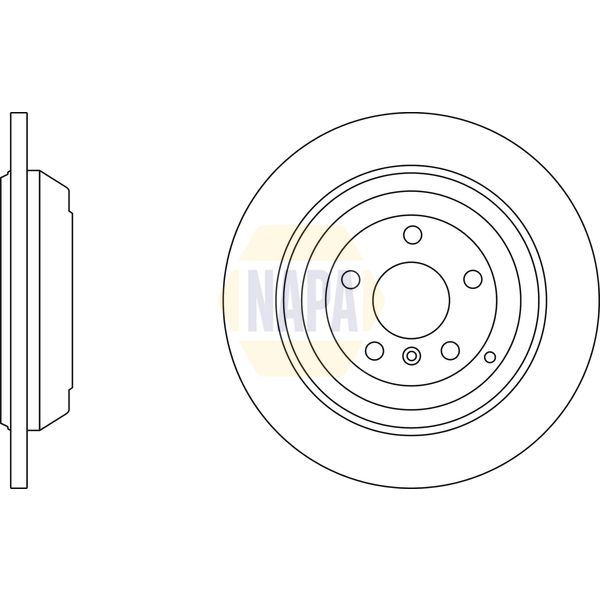 NAPA NBD5416 2x Brake Discs Pair Solid
