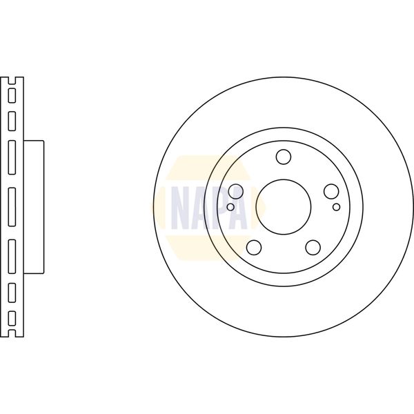 NAPA NBD5441 2x Brake Discs Pair Vented