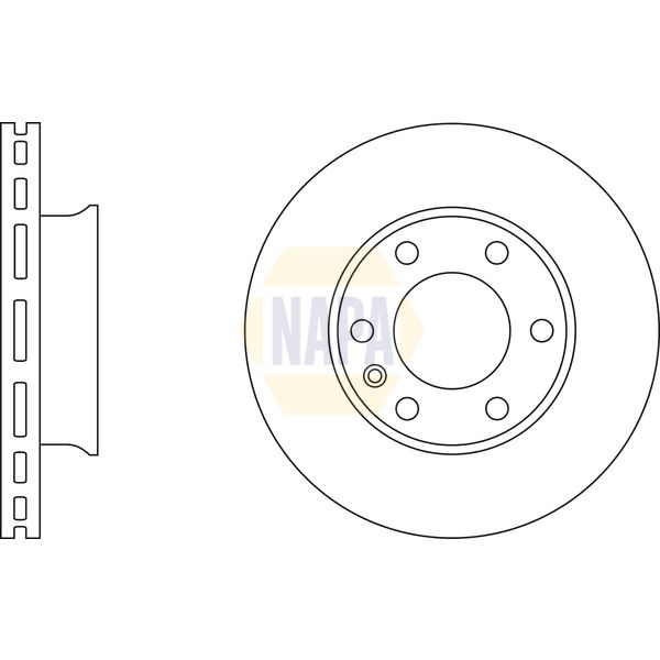 NAPA NBD5538 2x Brake Discs Pair Vented