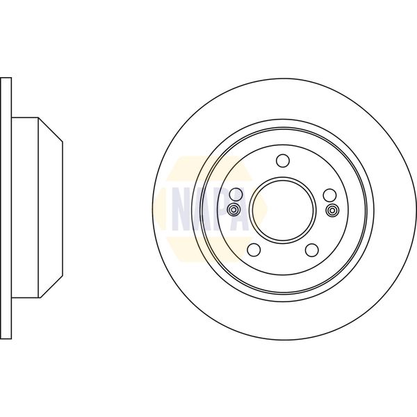 NAPA NBD5584 2x Brake Discs Pair Solid