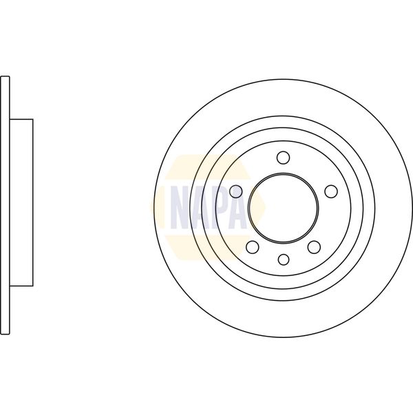 NAPA NBD5666 2x Brake Discs Pair Solid