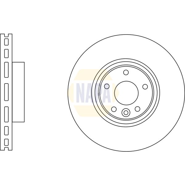 NAPA NBD5671 2x Brake Discs Pair Vented