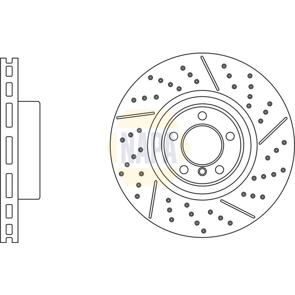 NAPA NBD5685 2x Brake Discs Pair Vented