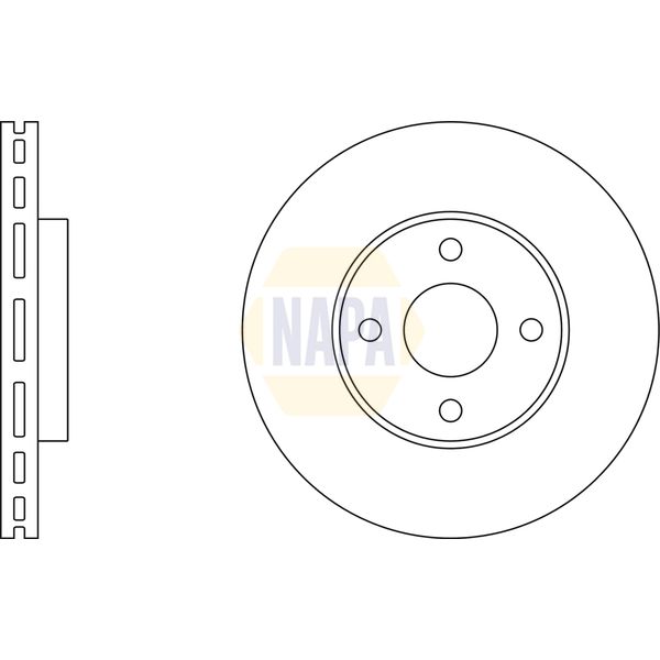 NAPA NBD5769 2x Brake Discs Pair Vented