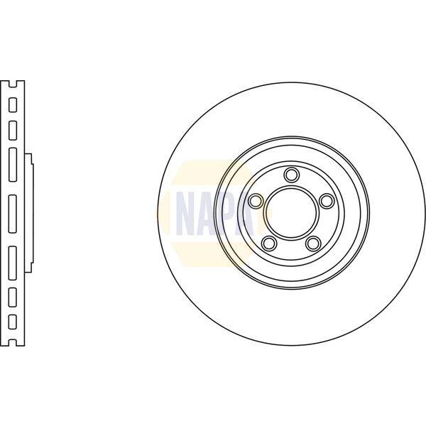 NAPA NBD5806 Brake Disc Single Vented