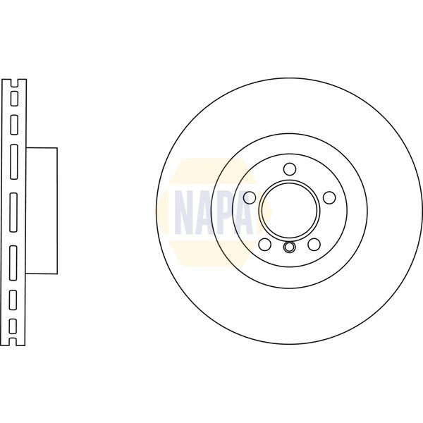 NAPA NBD5814 Brake Disc Single Vented