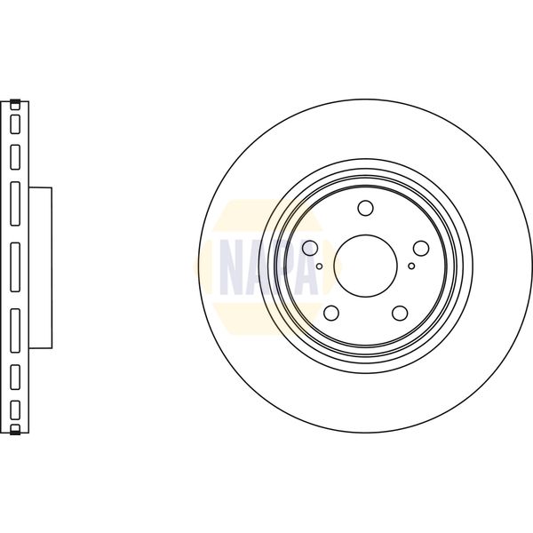 NAPA NBD5815 2x Brake Discs Pair Vented