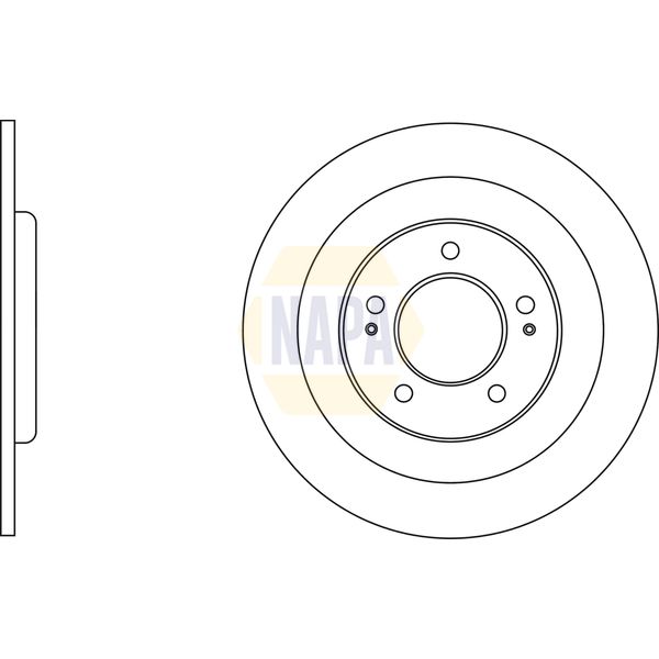 NAPA NBD5842 2x Brake Discs Pair Solid