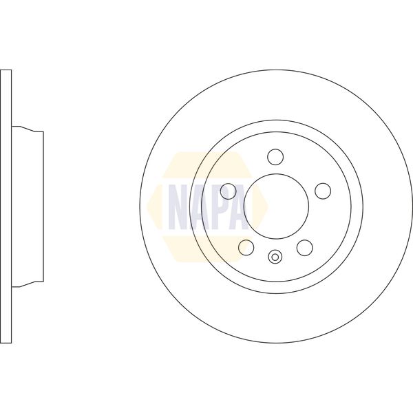 NAPA NBD5862 2x Brake Discs Pair Solid