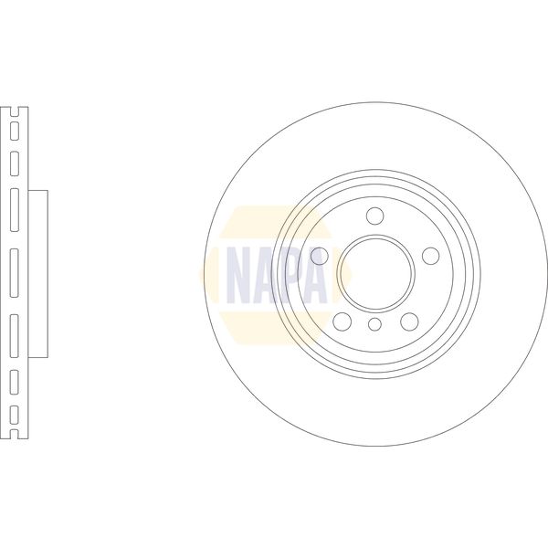 NAPA NBD5867 2x Brake Discs Pair Vented