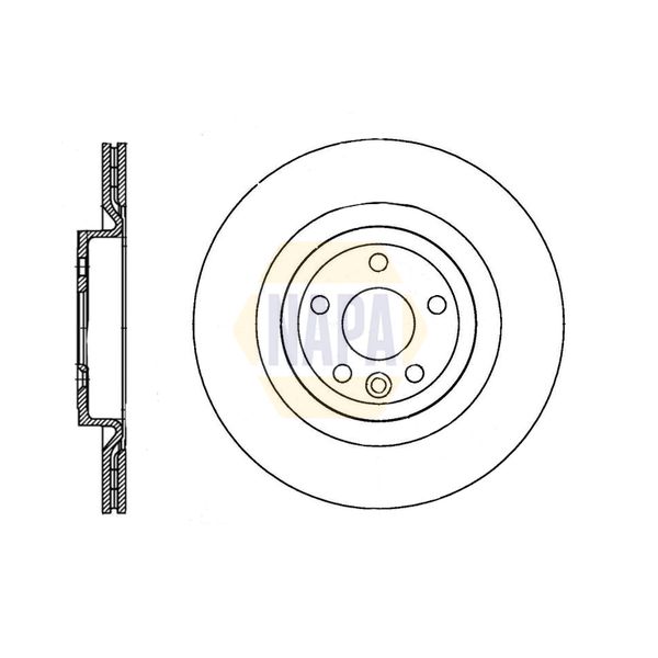 NAPA NBD5873 Brake Disc Single Vented