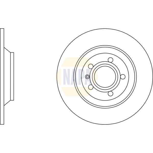 NAPA NBD5886 2x Brake Discs Pair Solid