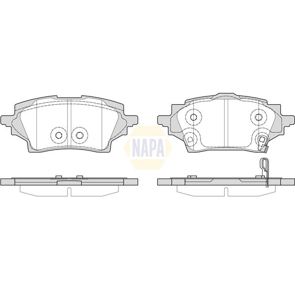 NAPA NBP1685 Brake Pads Set