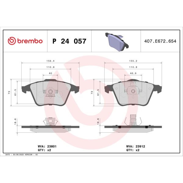 Brembo P24057 Brake Pads Set