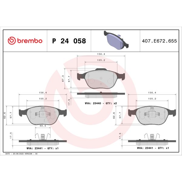 Brembo P24058 Brake Pads Set
