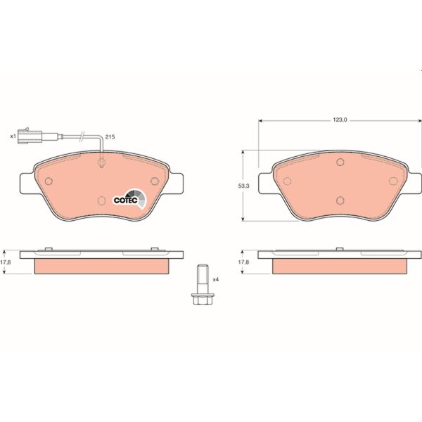 TRW GDB1482 Brake Pads Set