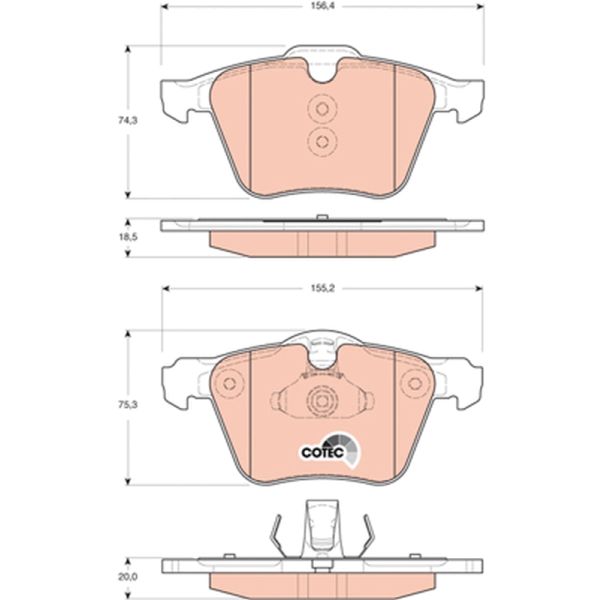 TRW GDB1684 Brake Pads Set
