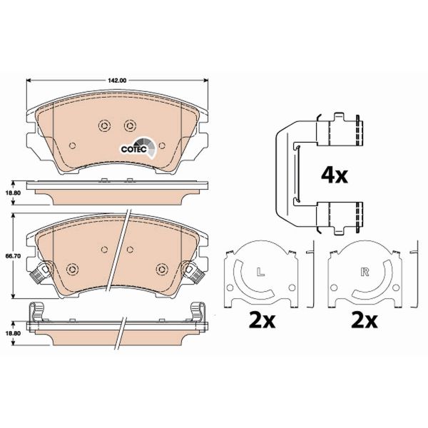 TRW GDB1783 Brake Pads Set