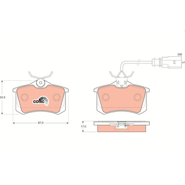 TRW GDB1415 Brake Pads Set
