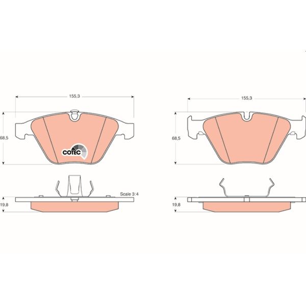 TRW GDB1498 Brake Pads Set