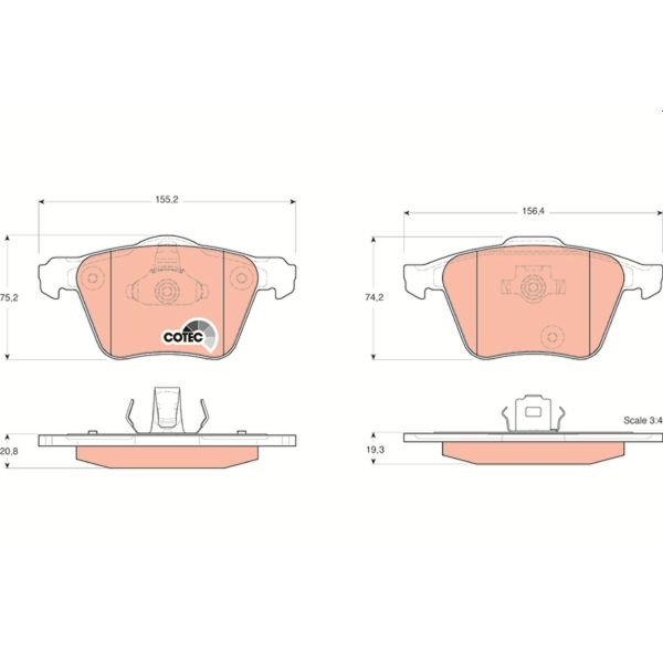 TRW GDB1565 Brake Pads Set