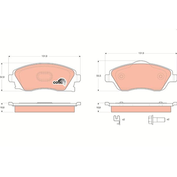 TRW GDB1570 Brake Pads Set