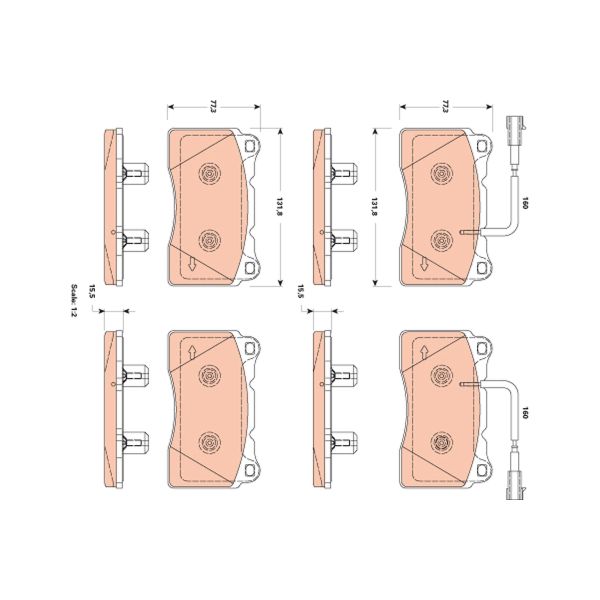 TRW GDB1888 Brake Pads Set