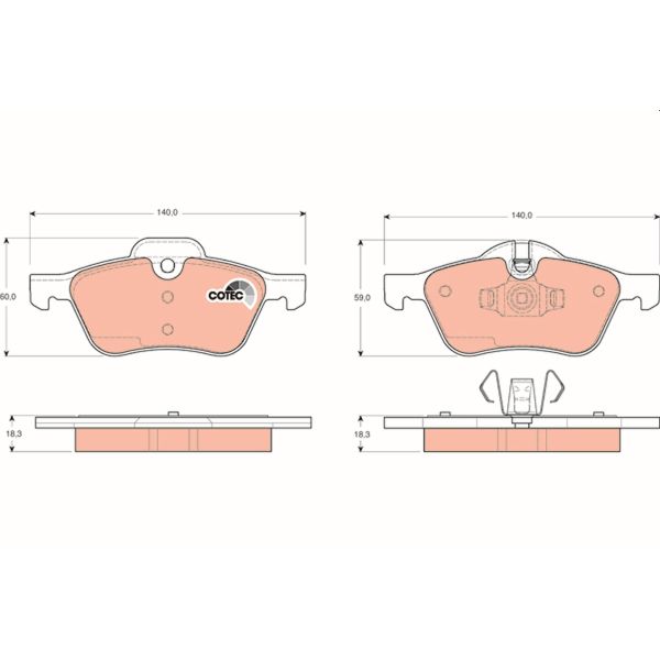 TRW GDB1476 Brake Pads Set