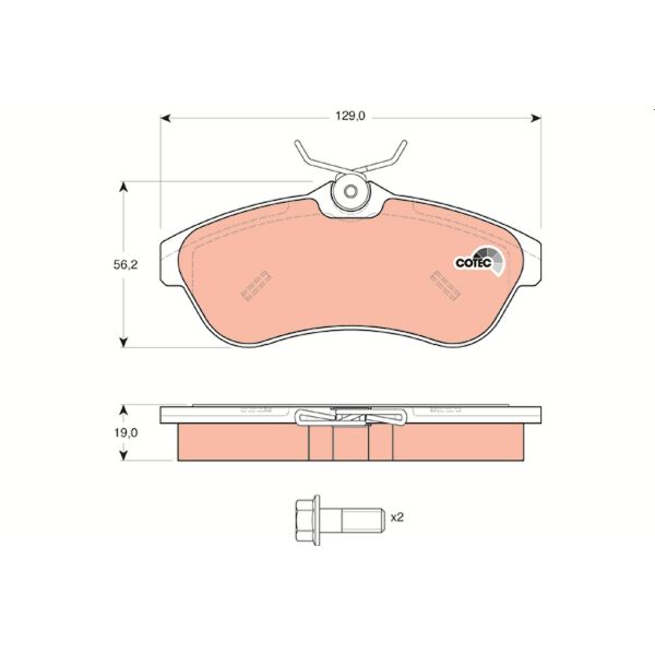 TRW GDB1496 Brake Pads Set