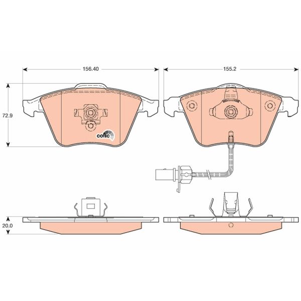 TRW GDB1617 Brake Pads Set