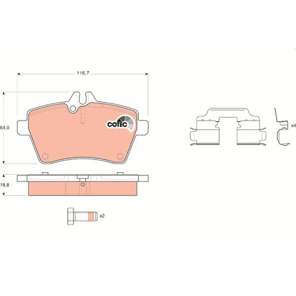 TRW GDB1629 Brake Pads Set