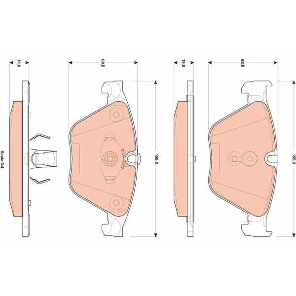TRW GDB1854 Brake Pads Set