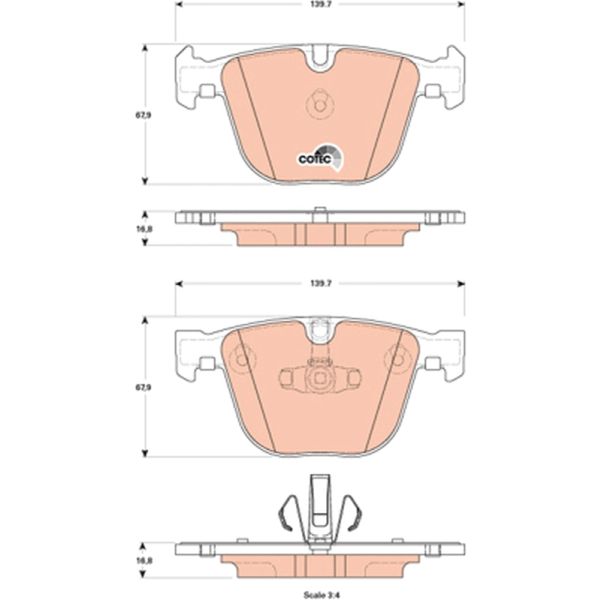 TRW GDB1857 Brake Pads Set