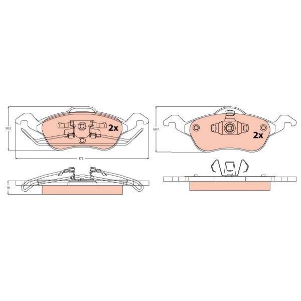 TRW GDB1358 Brake Pads Set