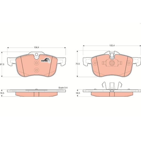 TRW GDB1374 Brake Pads Set