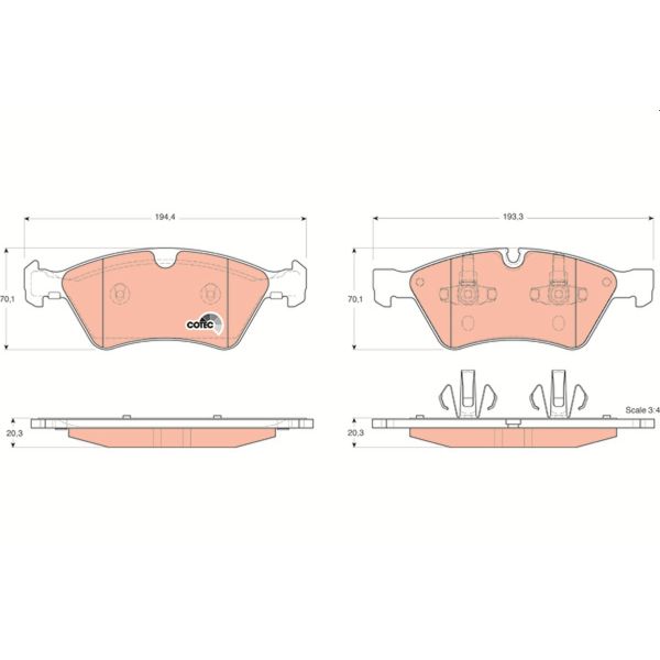 TRW GDB1642 Brake Pads Set