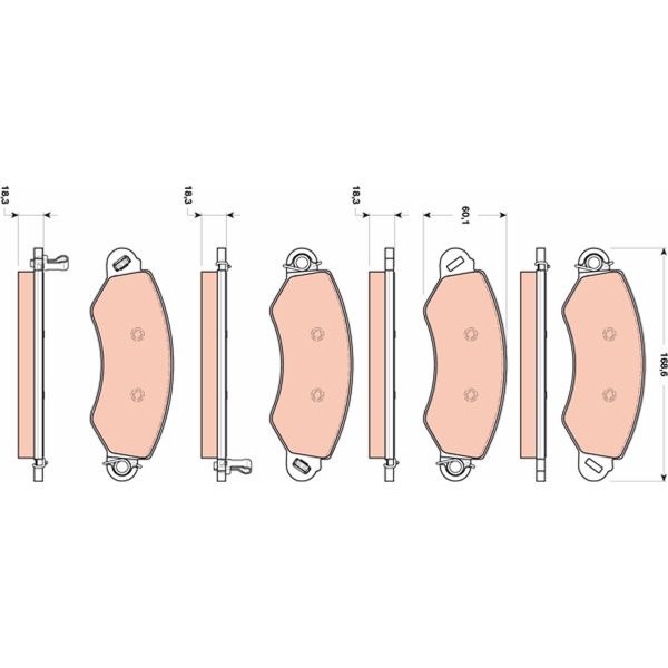 TRW GDB1744 Brake Pads Set