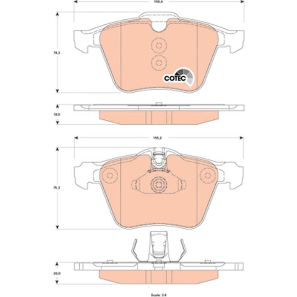 TRW GDB1835 Brake Pads Set