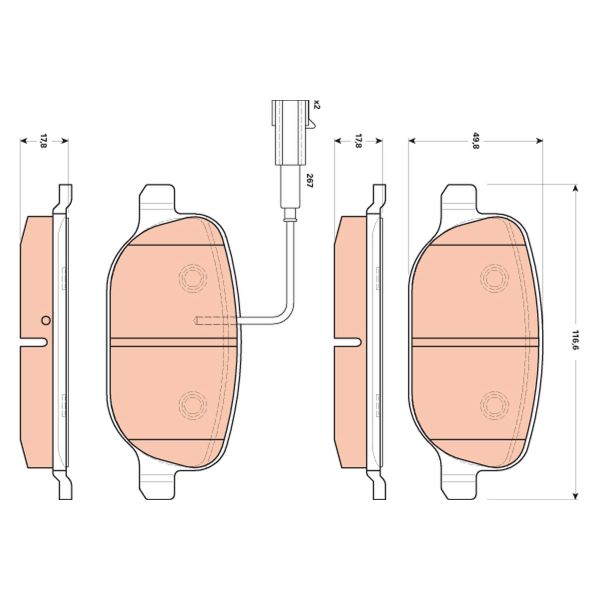TRW GDB1851 Brake Pads Set