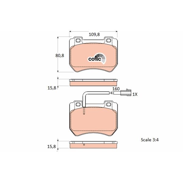 TRW GDB1904 Brake Pads Set