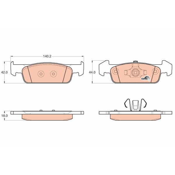 TRW GDB2018 Brake Pads Set