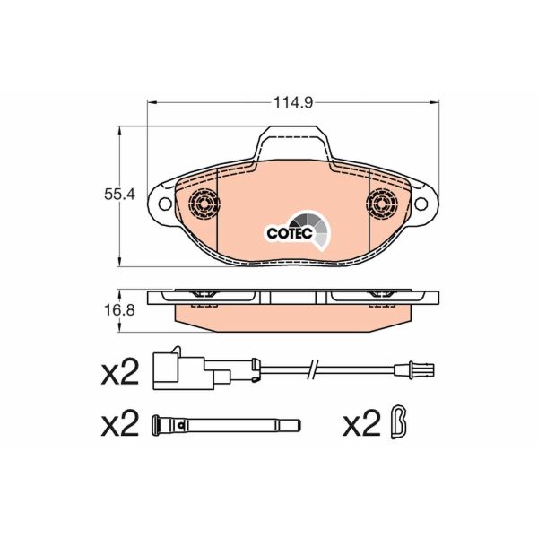 TRW GDB2041 Brake Pads Set