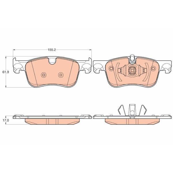 TRW GDB2062 Brake Pads Set