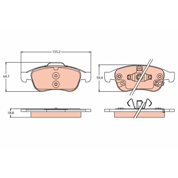 TRW GDB2111 Brake Pads Set
