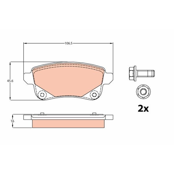 TRW GDB2082 Brake Pads Set