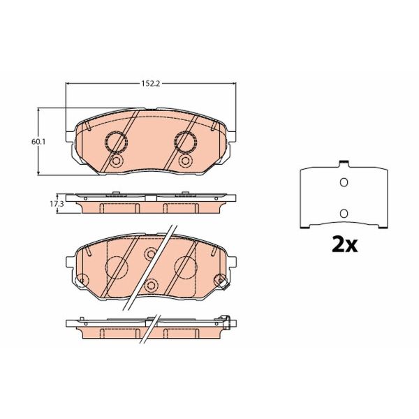 TRW GDB2195 Brake Pads Set
