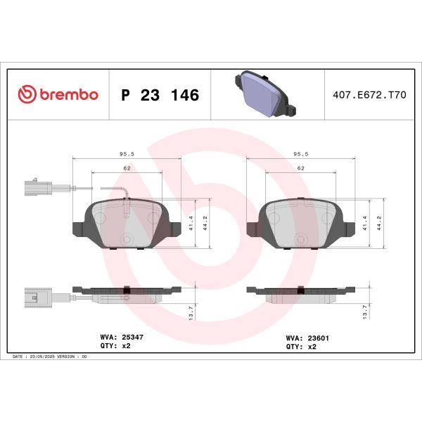 Brembo P23146 Brake Pads Set
