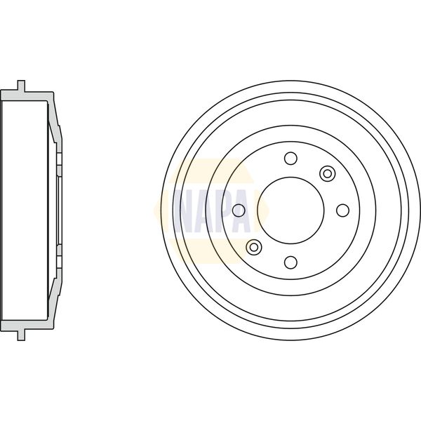 NAPA NDR1022 Brake Drum