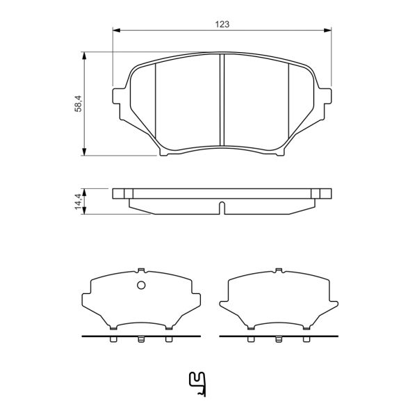 Bosch 0986494322 Brake Pads Set