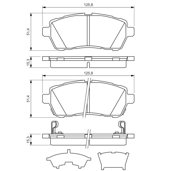 Bosch 0986494321 Brake Pads Set